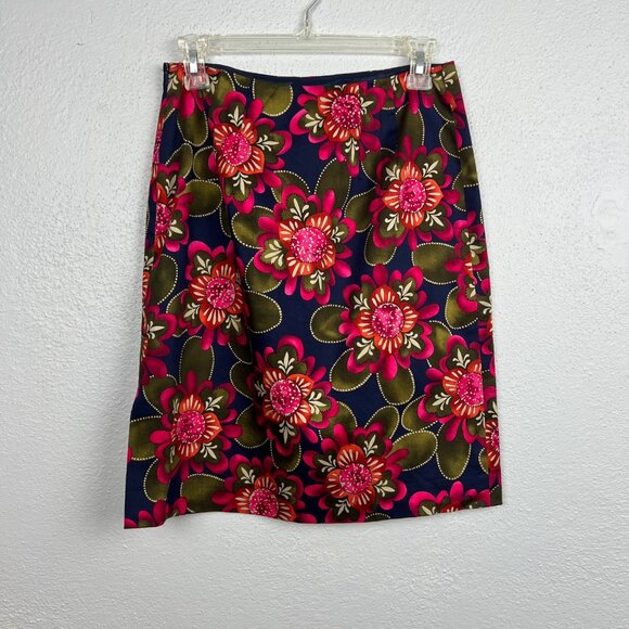 Talbots Women's Floral Pattern Stretch Pencil Skirt Size 4 - Picture 4 of 7